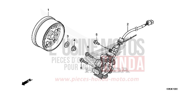 GENERATRICE de CRF125F "Petites Roues" EXTREME RED (R292) 2019